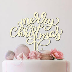 Cliths "Our First Christmas" Cake Topper Personalized Wooden Decor, Rustic & Holiday Wedding Cake Decoration