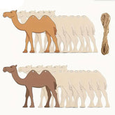 Cliths 10 Pcs Premarked Camel Shape Cutouts Animal Craft Base for Painting DIY Art Projects Kids Activities Home Decor