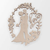 Cliths 'Just Married' Wood Cutout MDF Wedding Sign for DIY Decor & Couple Gifts 2.7mm Thick
