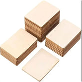 Stacks of rectangular wooden boards on a white background