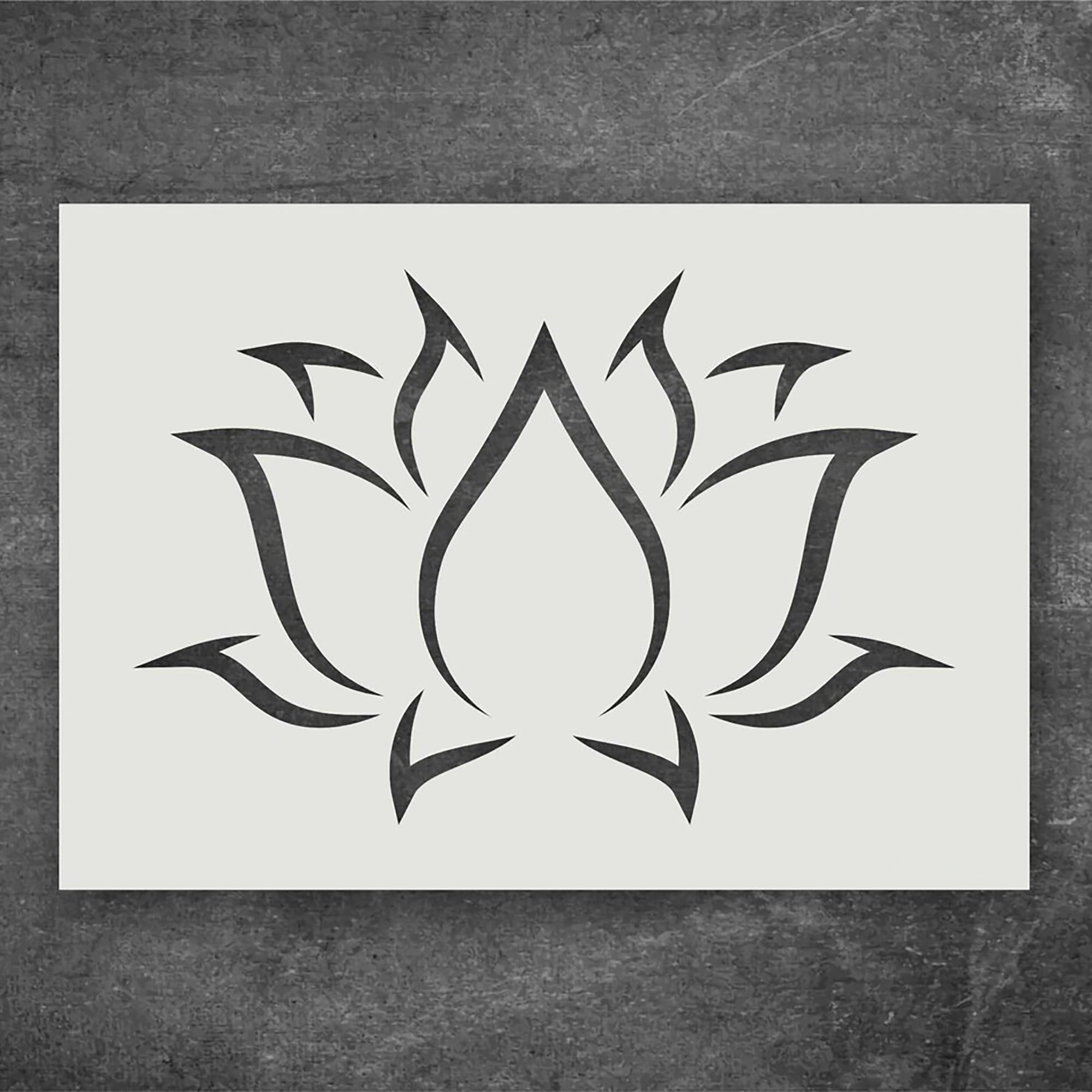 lotus stencils reusable yoga