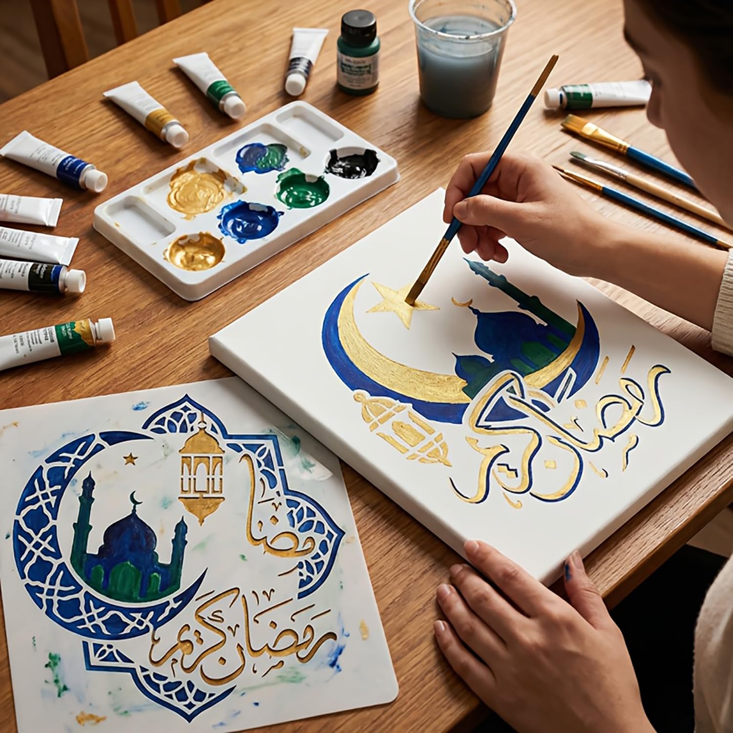 islamic wall painting template