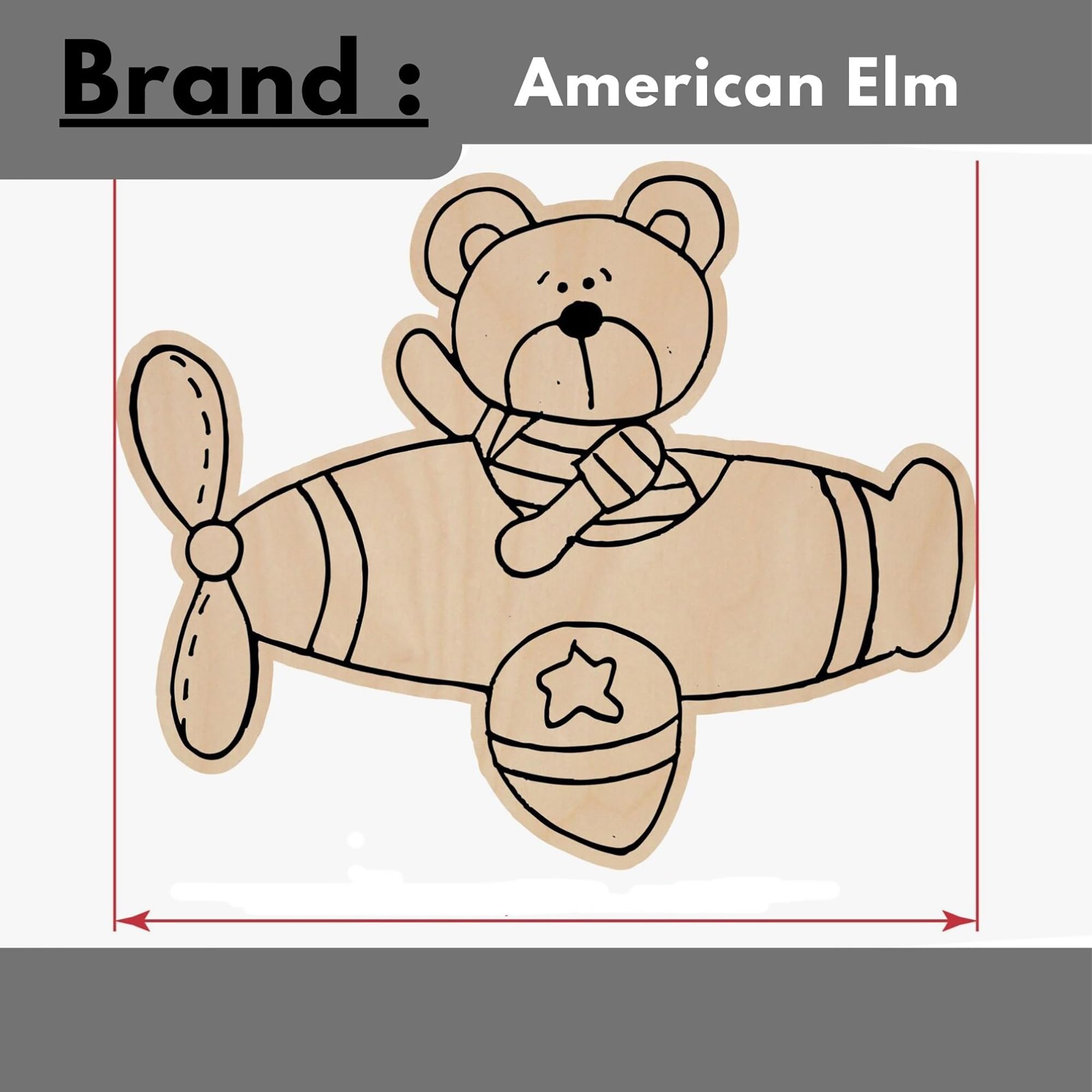 3 piece teddy bear craft shapes