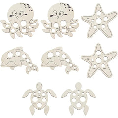 coastal charm wood ornaments
