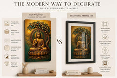 MDF printed Lord Buddha wall decor