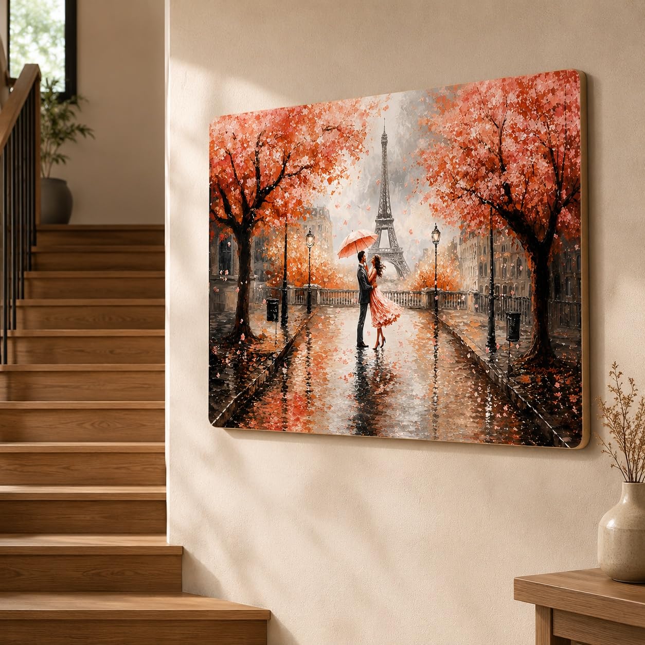 autumn Paris street wall painting