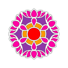 Cliths Pre Marked MDF Rangoli Base Mandala Design with Religious for Home Decor Diwali Pooja DIY Art