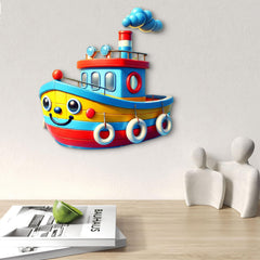 children's boat toy wall decorations 3d mdf designs