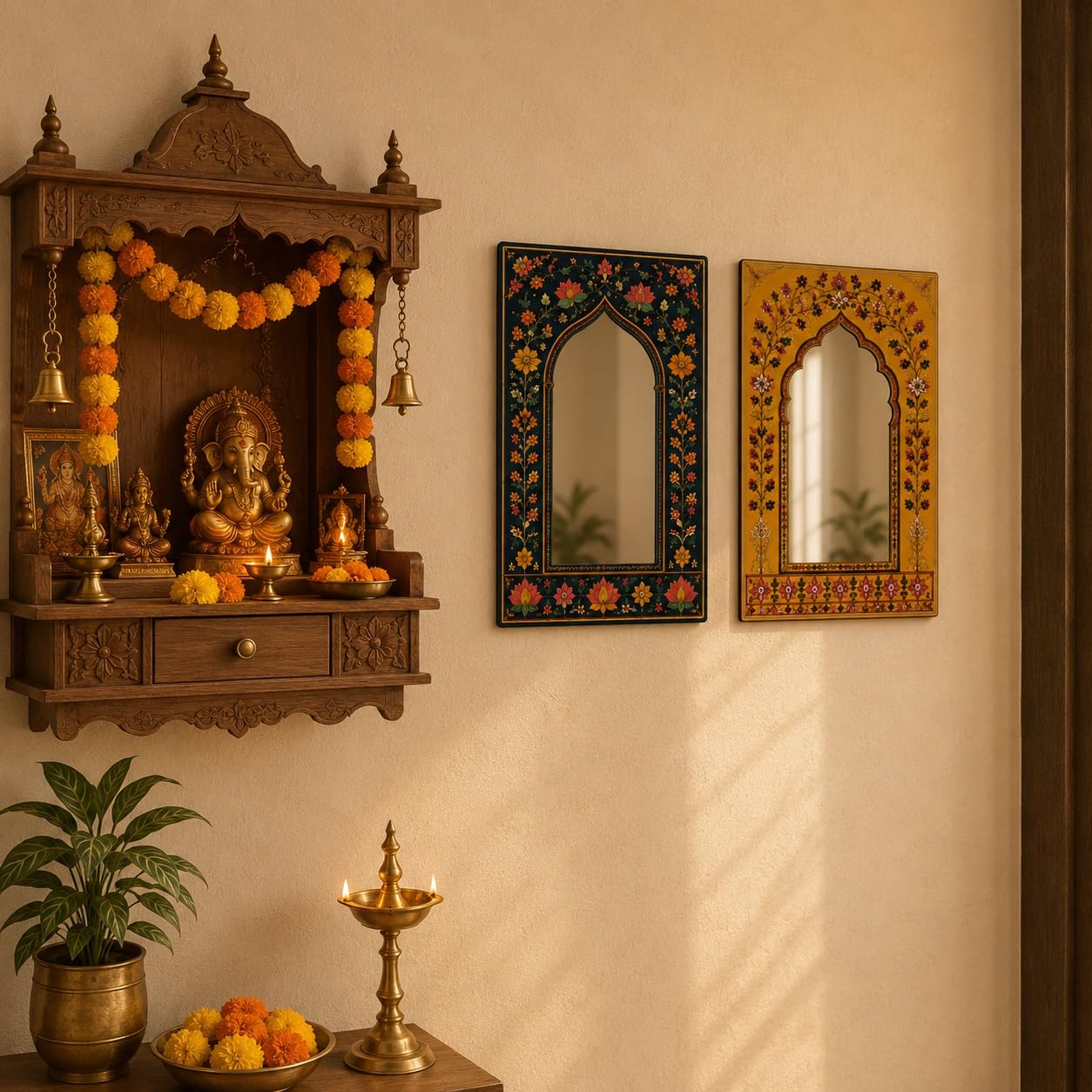 Jharokha Mirror Wall Art for Living Room