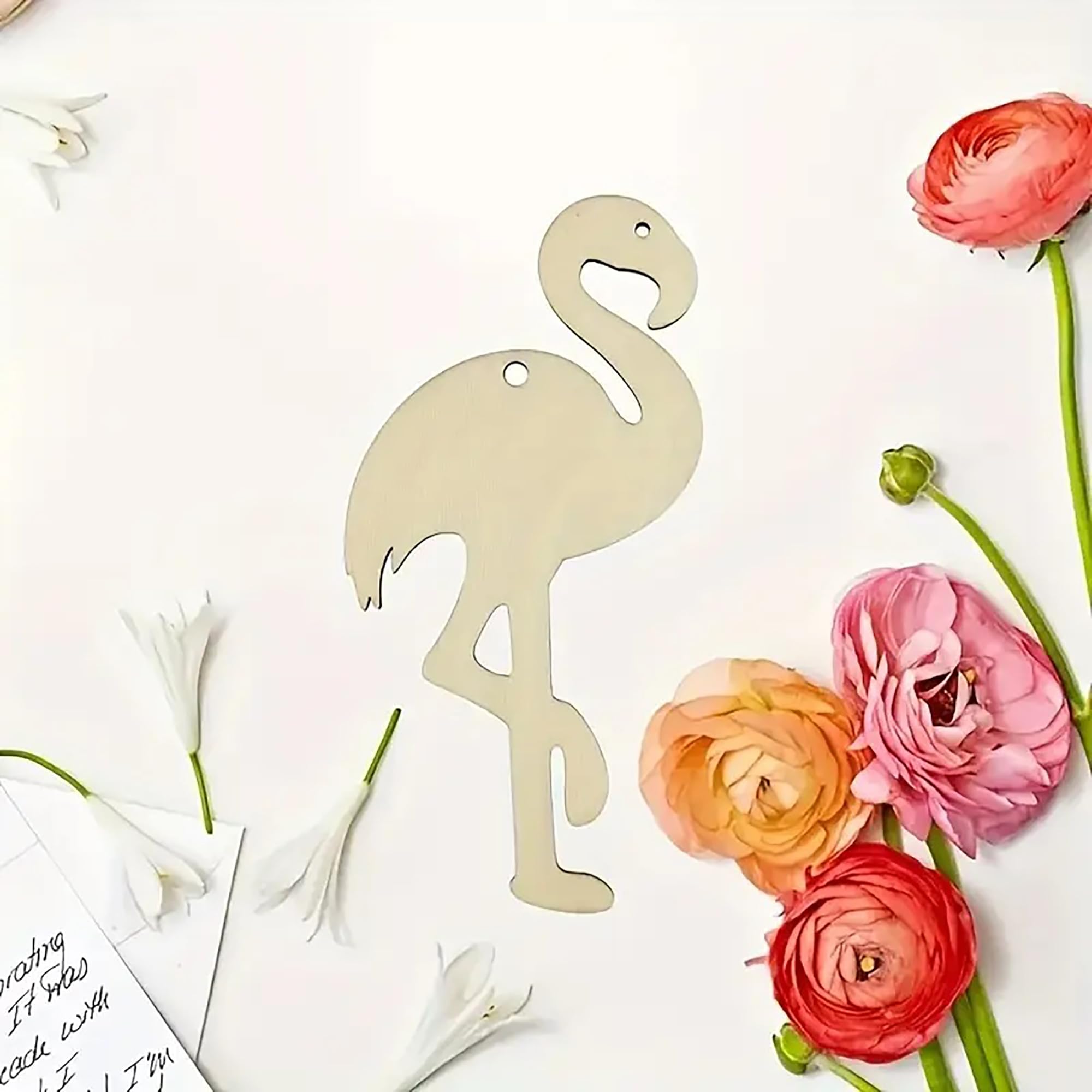 Crafting supplies natural timber flamingo figures for art