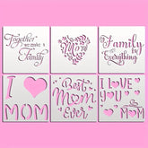 mom dad gift gift for mother's day happy mother's day stencil mother's day stencil mothers day 2025 family quotes wall hanging wall stencil for home decoration canvas paint stencils