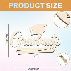 unfinished graduate sign cutout