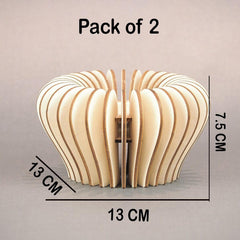 Wooden lamp with measurements on a beige background