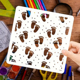 baby footprint stencil for painting 6x6 stencil template plastic diy craft embossing template baby shower scrapbook supplies reusable stencil for wood wall