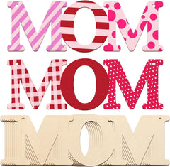 american elm wooden mom letter ornaments mothers day crafts hanging decorations