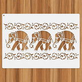 square pet stencil for acrylic painting elephant