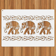 square pet stencil for acrylic painting elephant