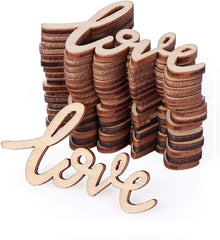 Wooden letters spelling 'love' on a white background
