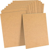 Set of brown cardboard sheets on a white background