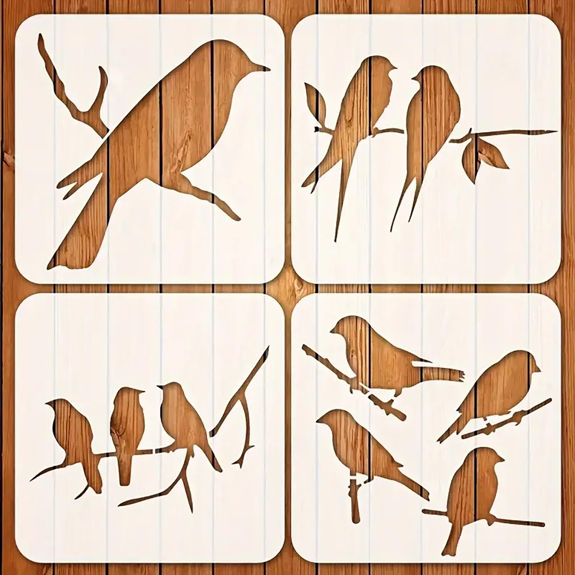 bird and branch stencil for painting reusable craft stencils for walls diy stencils for wood and canvas