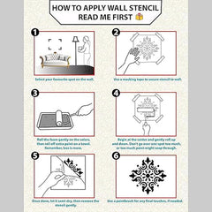 This reusable wall stencil works on wood, fabric,