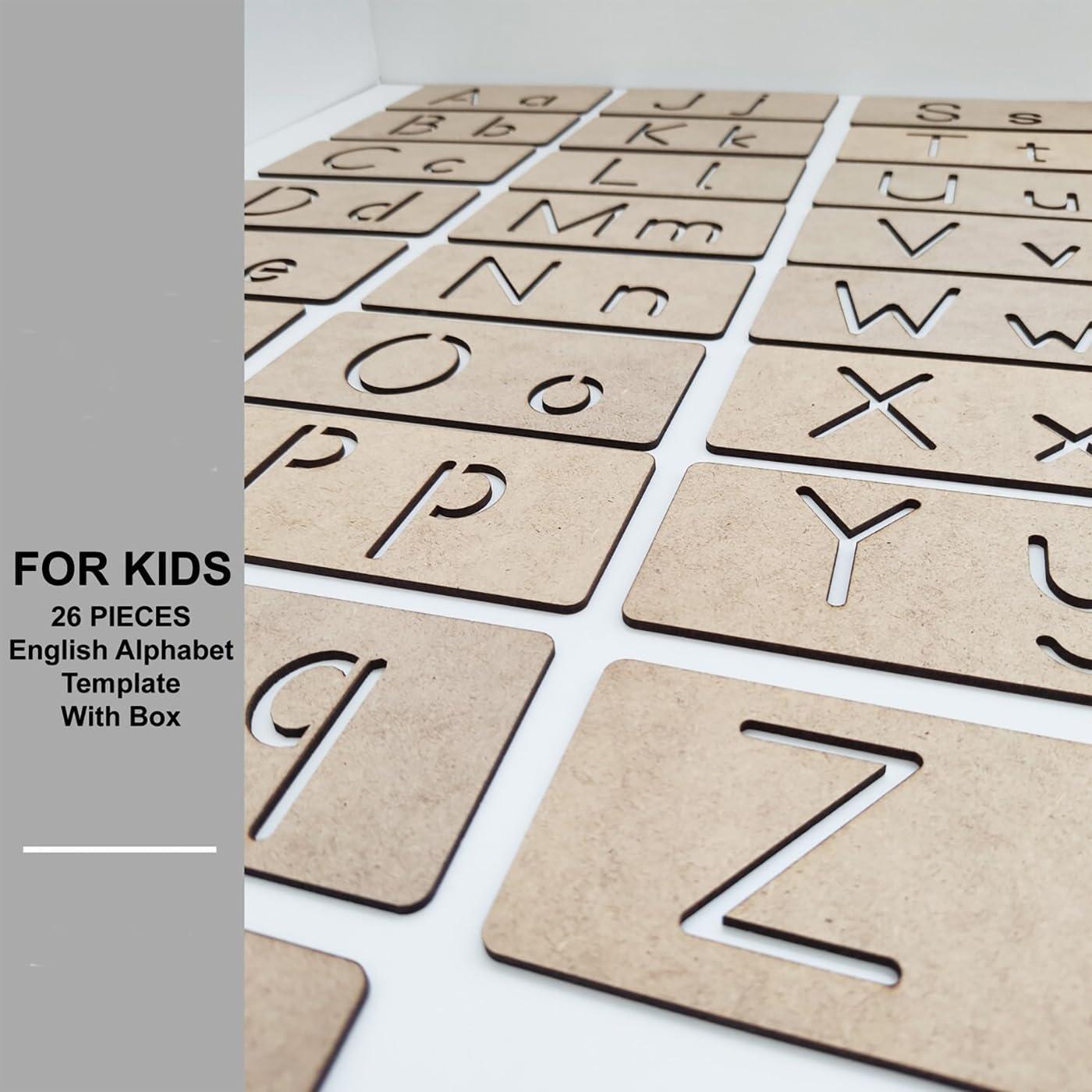 capital and small letters stencil kit
