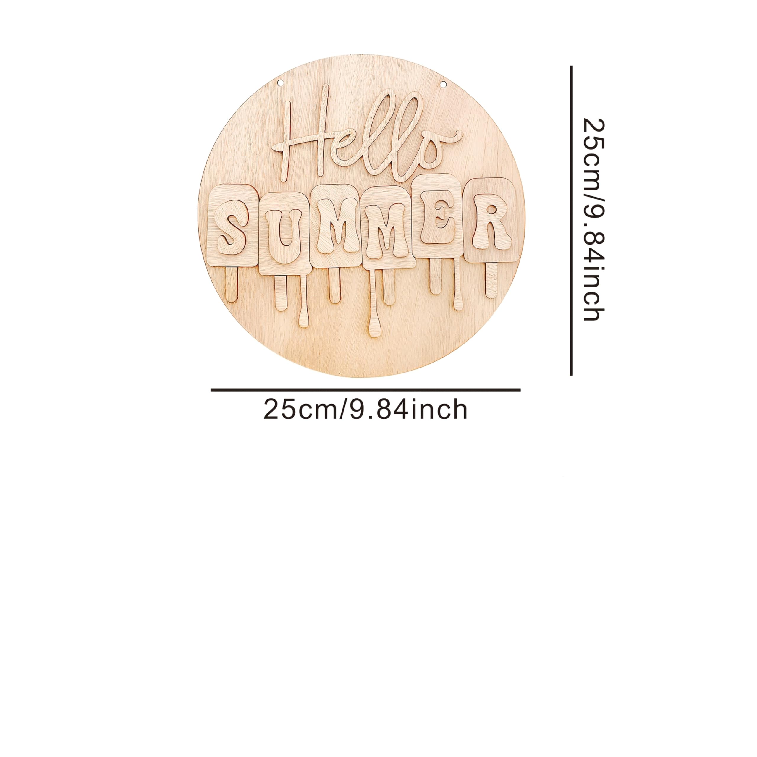 diy hello summer wood cutout