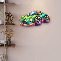 printed mdf luxury sports car cutout for children's décor