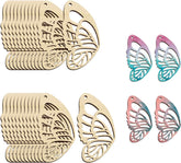 American Elm 24 Pcs Unfinished Butterfly Earring Blanks Jewelry Making Kit DIY Craft Pendants for Women