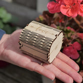 Cliths Wooden Gift Box Cutout Unfinished Jewelry Storage Box DIY Craft for Valentine’s