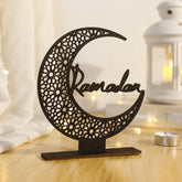 crescent star pine wood base