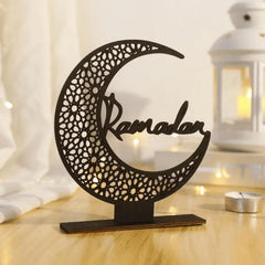 crescent star pine wood base