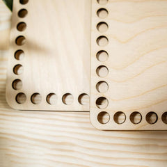 Cliths Pack of 2 Rectangle Wooden Basket Bases for DIY Crochet Baskets, Trays & Storage MDF Craft Shaper