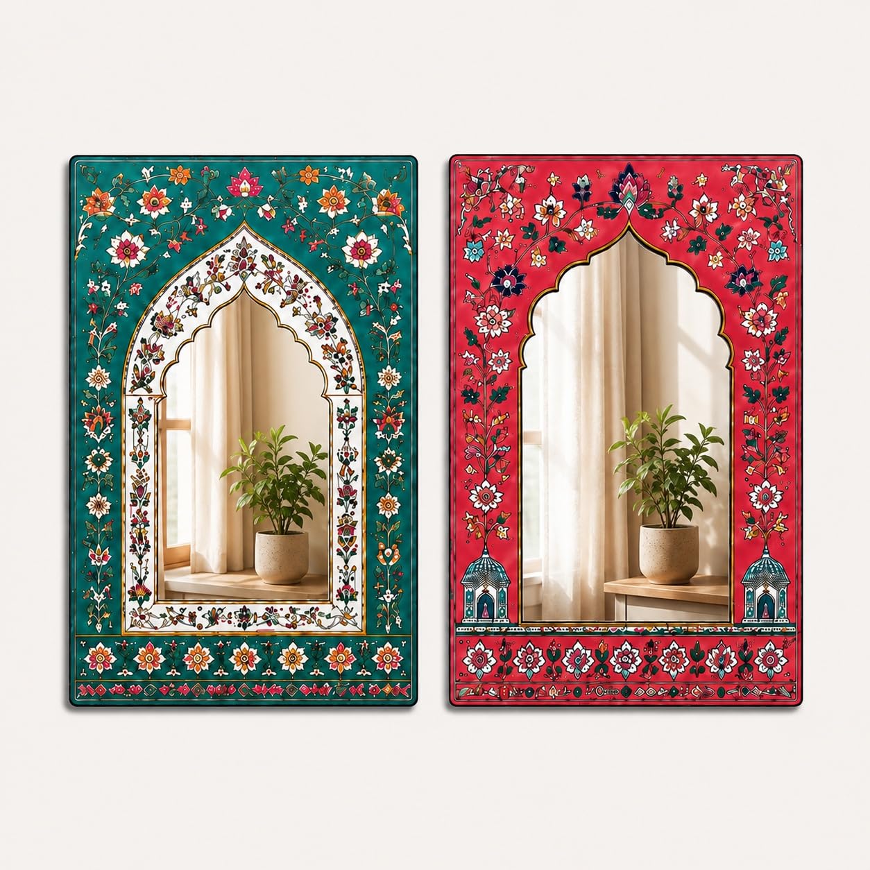 Pack of 2 Decorative Mirror Wall Hangings