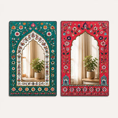 Pack of 2 Decorative Mirror Wall Hangings