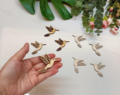American Elm 30 Pcs Unfinished Wood Hummingbird Earring Blanks DIY Craft Kit MDF Jewelry Making Supplies for Women