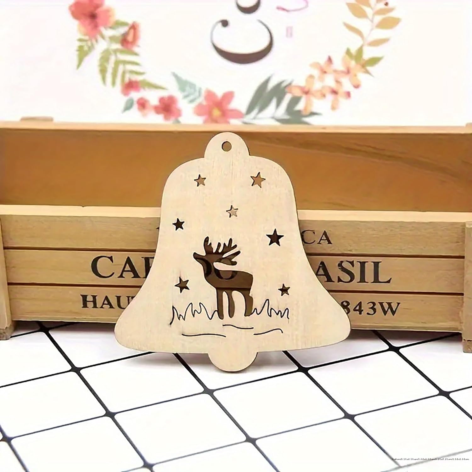 blank wooden craft slices