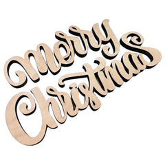 Cliths Wood Merry Christmas Cutout Signs MDF Wreath & Door Hanger DIY Craft Shapes Wood Christmas Decorations
