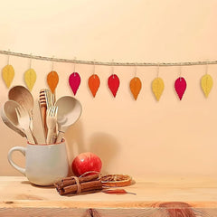 Cliths 50 Wooden Leaf Cutouts for DIY Painting Craft Shapes