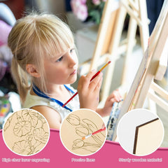 wooden flower shapes for painting