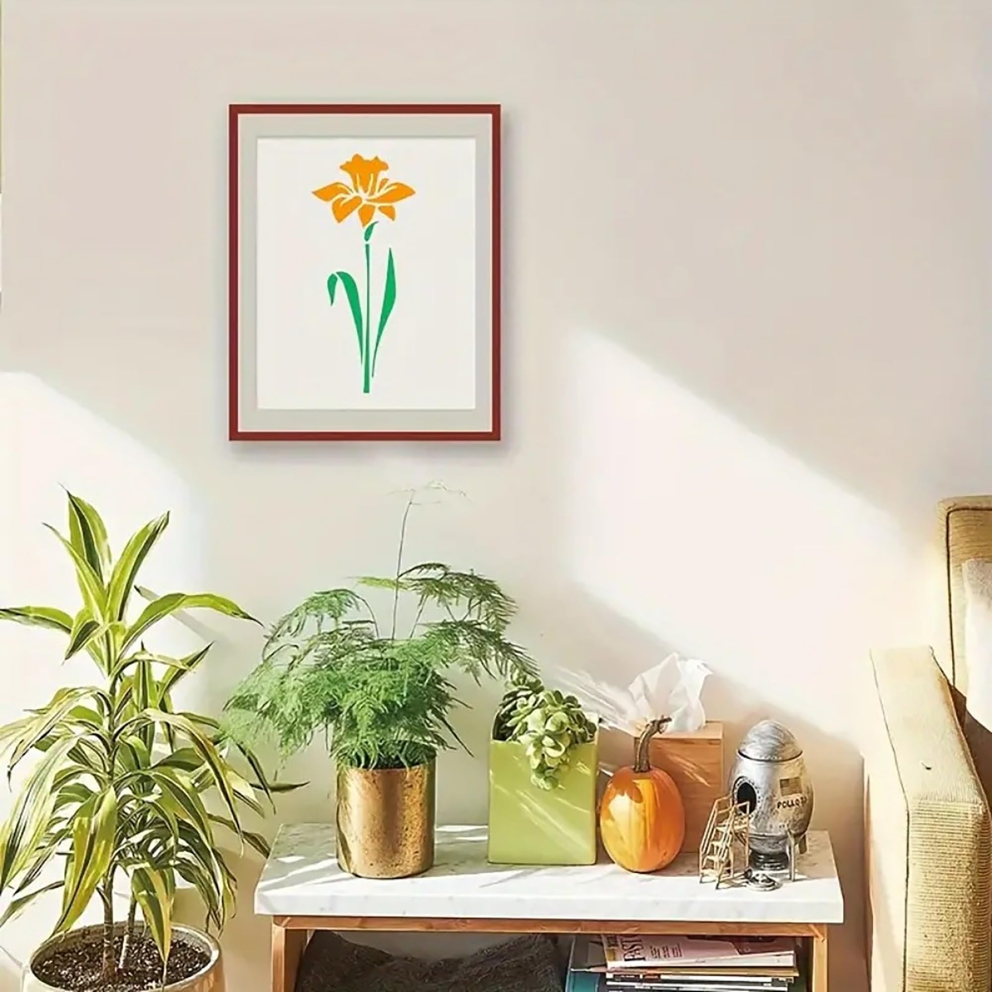 fabric painting botanical stencils