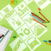 peace love stencil templates