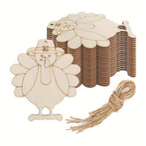 Wooden thanksgiving ornaments for crafts kids thanksgiving painting activity set