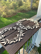 Cliths Pack of 2 Wooden Leaf Wreaths for Wall MDF Door Hanging Window Wedding Party Decorations