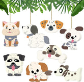 wooden dog cutouts for crafts, animal shaped wooden pieces