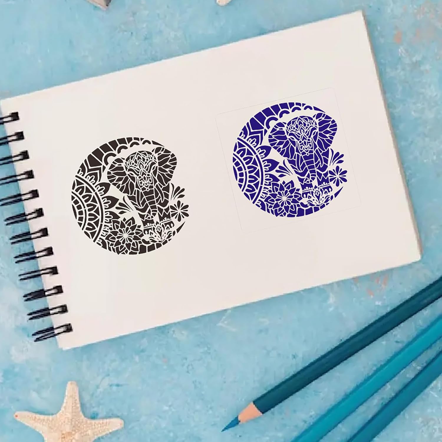 6x6 stencil for craft projects