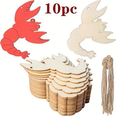 Cliths Wooden Lobster Cutout Sea Animal MDF Craft Shape for DIY Painting