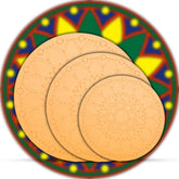 American Elm 3-Piece Mandala Art Board Set Pre-Marked MDF Circles DIY Painting Craft Kit for Wall Art