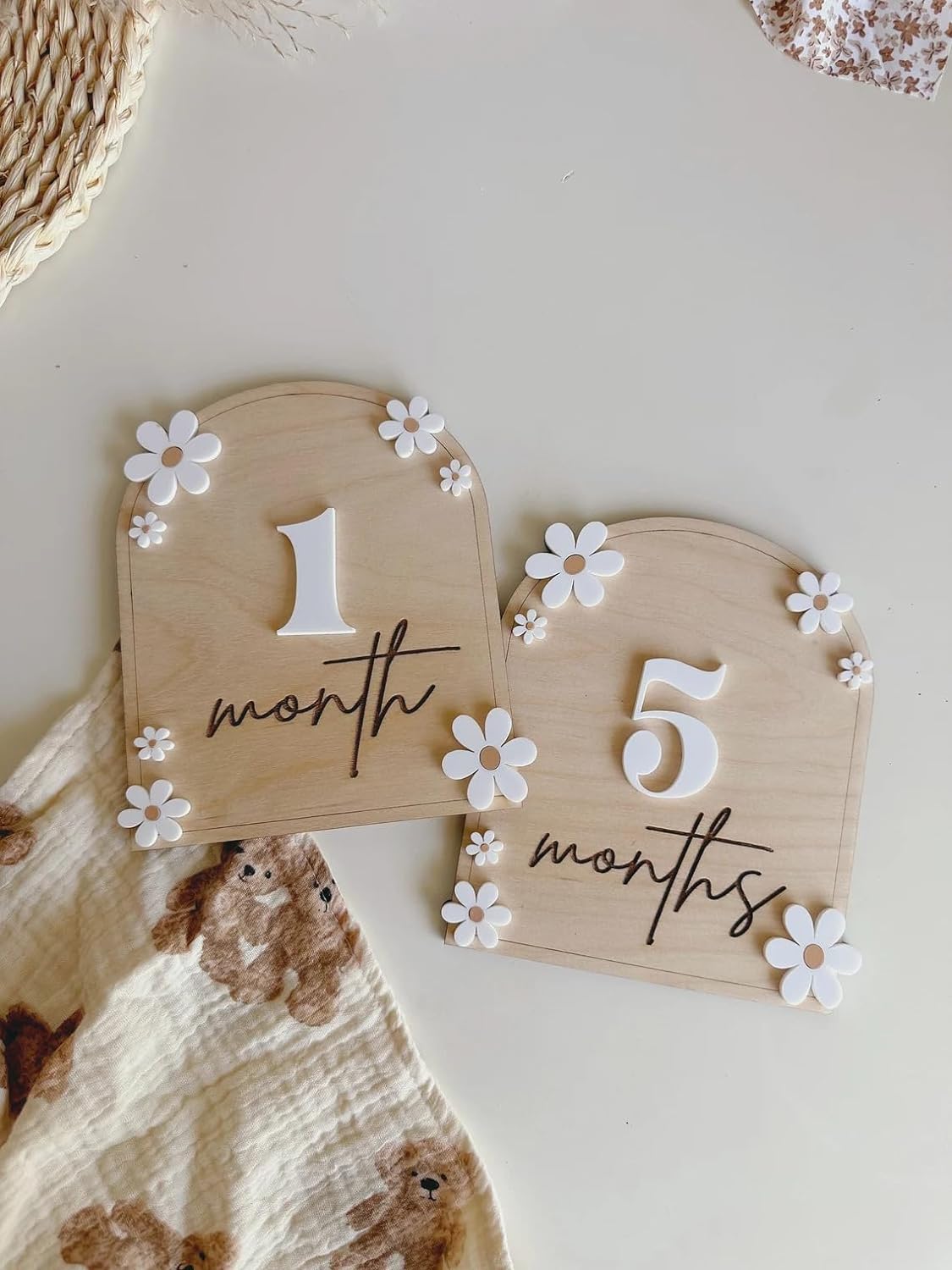 baby milestone props for photoshoot wooden baby milestone card baby cards milestone cards for baby boy unfinished wood mdf milestone