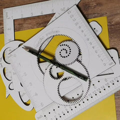 Cliths Ruler Set for Drawing Spirograph Design and Easy Circles Precision Geometry Tool for Artists Students Engineers